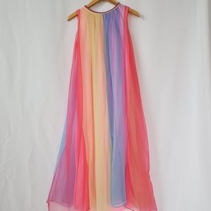 Vintage flowing rainbow nightgown